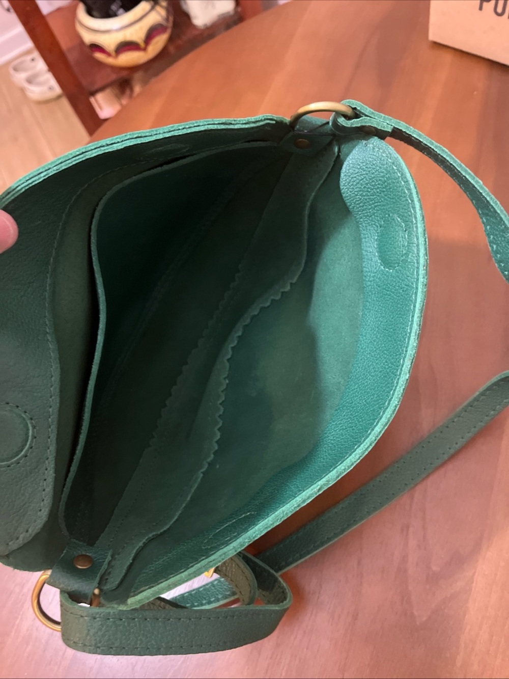 NWT Portland leather Koala  Crossbody Bag Bacalar Pebbled crescent purse premium - Picture 9 of 11